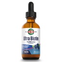 KAL Ultra Biotine 10000mcg DropIns, gouttes de biotine liquide, supplément de croissance des cheveux, vitamine B7 de haute puissance, cheveux sains, peau, ongles et soutien énergétique, saveur naturelle de baies mixtes, environ 59 Serv., 2oz