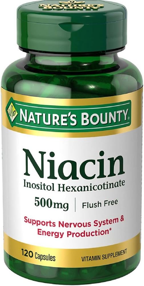 Bounty Niacin de Nature 500 mg gélules 120 ea (emballage de 2)