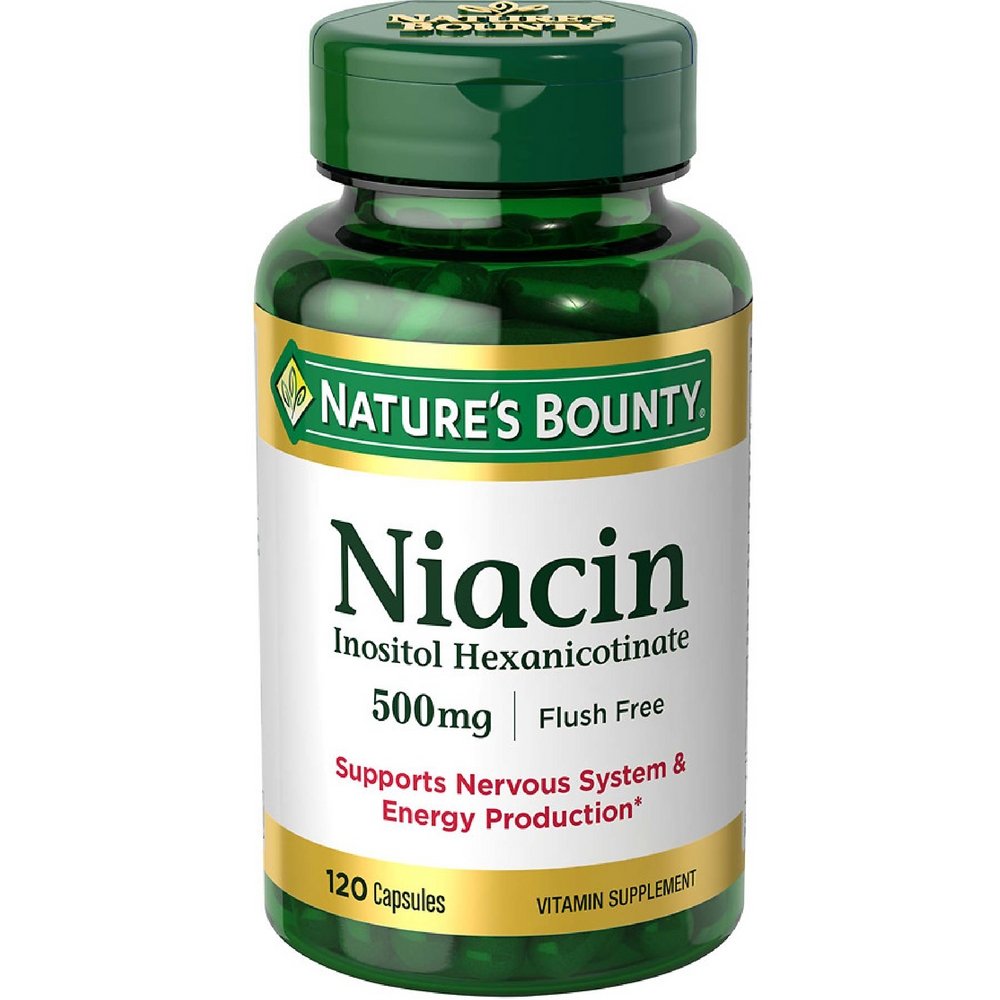 Bounty Niacin de Nature 500 mg gélules 120 ea (emballage de 2)