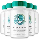 Cleartone Tinnitus Relief for Ringing Ears Capsules, Cleartone Ear Pills Supplement, Clear Tone Tinnitus Treatment, Calming Ear Ringing Relief - Maximum Strength, Cleartone Reviews (5 Pack)