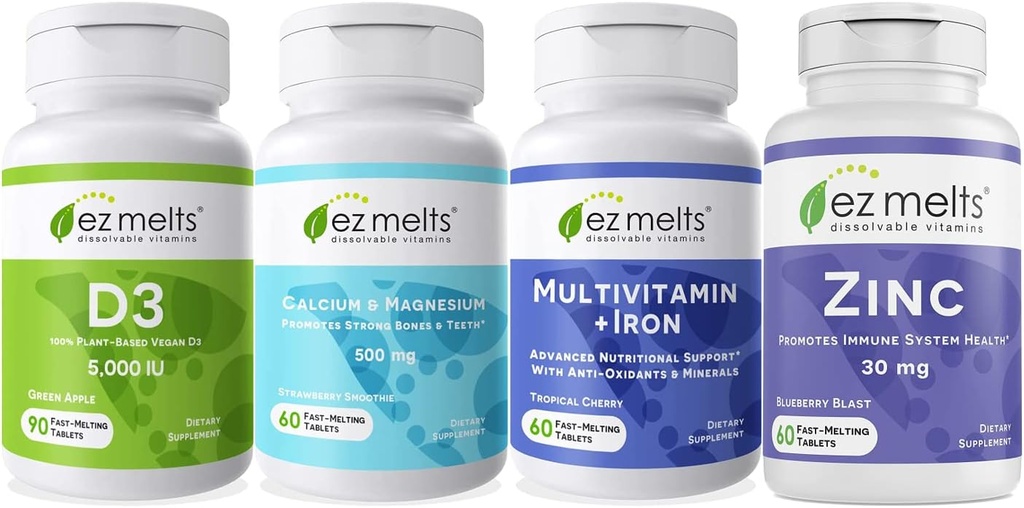 EZ Melts Essential Men's Health Bundle, sans sucre, 1-3-Mois