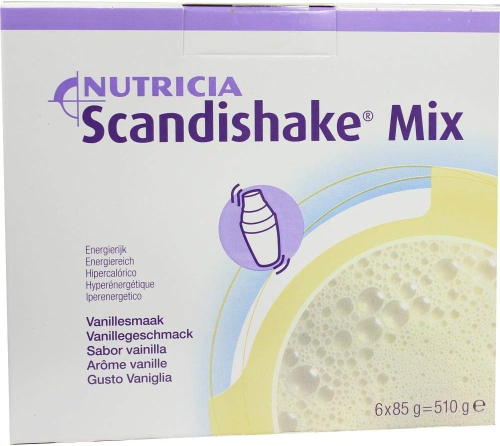 Scandishake gain de poids en poudre de mélange instantané, vanille, 3 once packet - boîte de 4