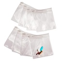 Sacs à pilules pour voyage en douceur - 8 sachets à pilules Zip de qualité alimentaire réutilisable pour médicaments, vitamines, collations et accessoires - plus gros 3,25 x 3,5 Taille