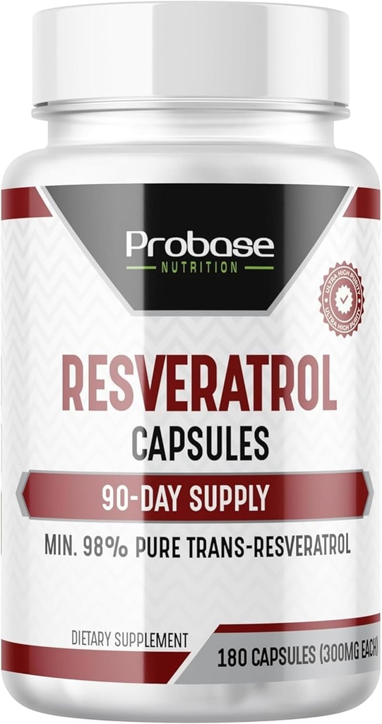Capsules de resvératrol à haute puissance Plus de 98 pour cent Trans Resvératrol Antioxydant et Vieillissement en santé Approvisionnement 90 jours 180 Capsules
