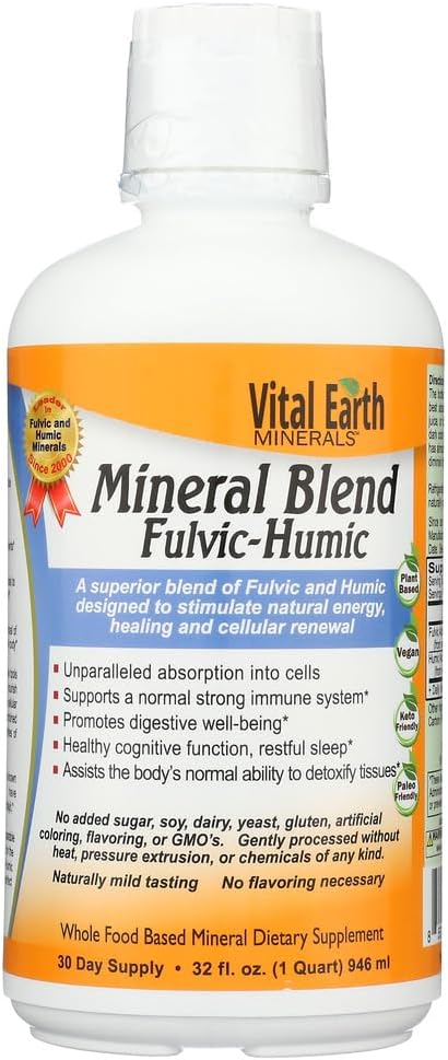 Minéraux vitaux de la Terre Mélange minéral fulvic-humique - 32 fl oz