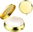 Sibba Portable Medicine Pill Case, Travel Multi-Functional Hydraure Proof Pill Box pour la Purse & Pocket, Mute Metal Medicine Pill Organizer Box pour les vitamines, huile de poisson et suppléments (Or)