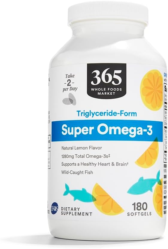 365 par Marché des aliments entiers, Super Omega 3, 180 Compte