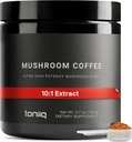 Café de champignons - Extrant concentré 10:1 ultra-haute puissance - Haricots d'origine colombienne avec 10 mélanges de champignons, Mane et Cordyceps de Lion - Alternative de café riche et fonctionnel - Laboratoire tiers testé