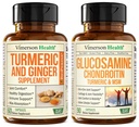 Supplément curmérique et supplément de soutien à la racine de gingembre et supplément à la chondritine de glucosamine MSM et supplément curmérique