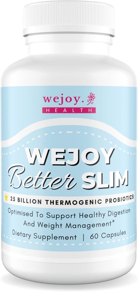 WEJOY. Better Slim - Thermogenic Probiotics for Women, Bloating Relief, Appetite Suppressant for Weight Loss, Detox Cleanse Probiotics for Digestive Health, Lactobacillus Acidophilus Probiotic