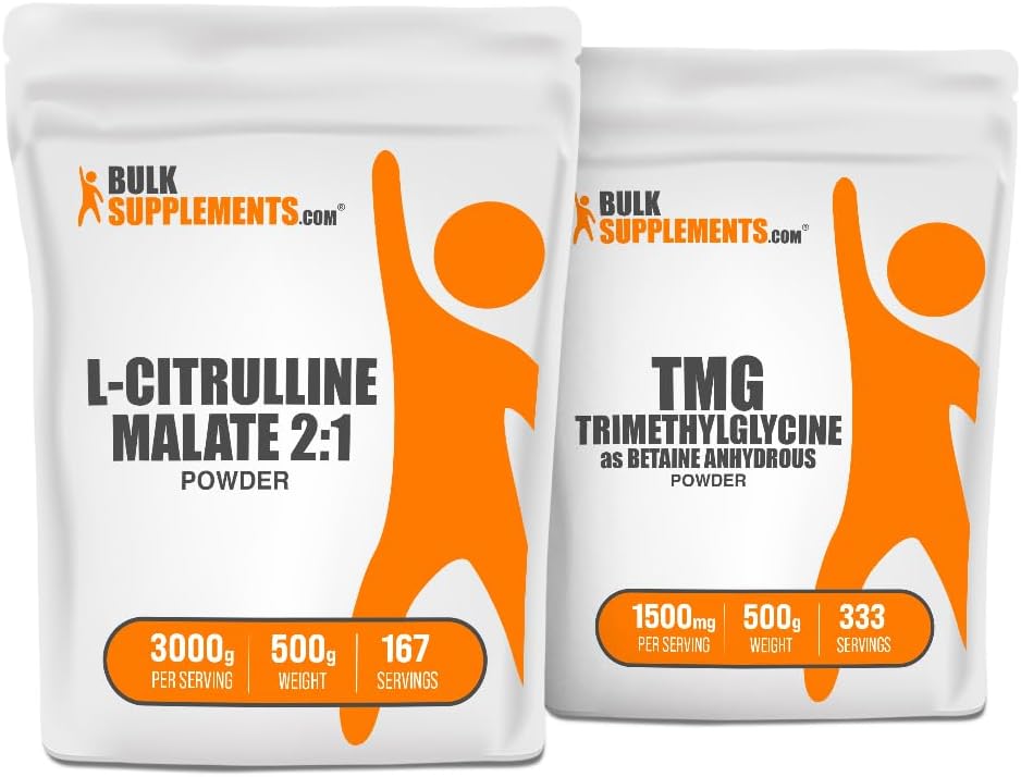 Compléments en vrac Malate de citrulline 2:1 500g + Triméthylglycine TMG 500g