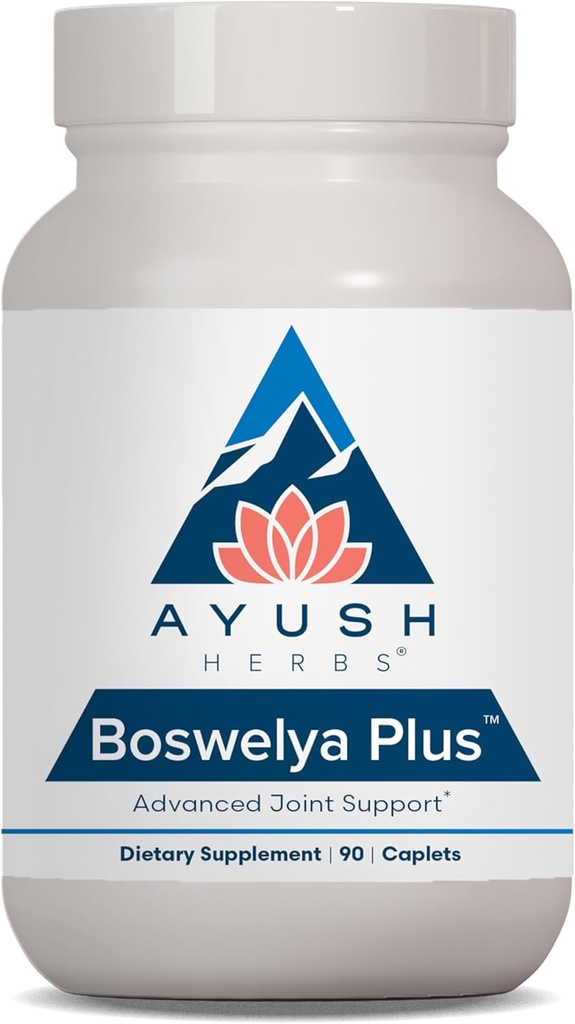 Ayush Herbes Boswelya Plus - Supplément de soutien mixte de la glucosamine Chondroïtine, soutien musculaire curcuma pour les hommes et les femmes, soins articulaires avec Curcumine - 90 capsules végétariennes (1 comte)