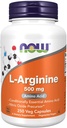 Maintenant Aliments L-Arginine, 500 mg, 250 capsules
