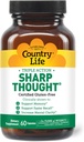 Country Life Sharp Thought - Supplément mémoire et soutien cognitif – Sharp-PS Gold Phosphatidylsérine + DHA – favorise la clarté mentale et un rappel plus rapide – sans gluten, 60 capsules
