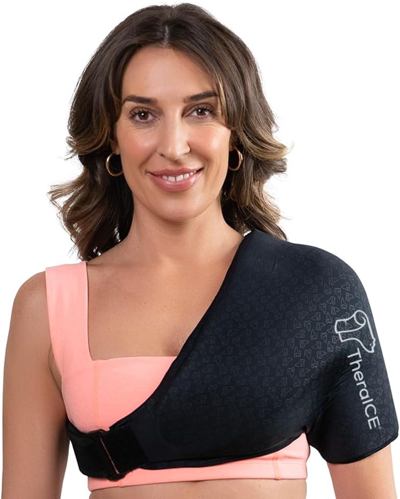 TheraICE PRO bandoulière bandoulière bandoulière pour blessure, bras de compression réutilisable pour rotateur Cuff Relief & Brace Pain Relief Therapy, FocusZone Technologie Refroidissement Support Bras Epaules