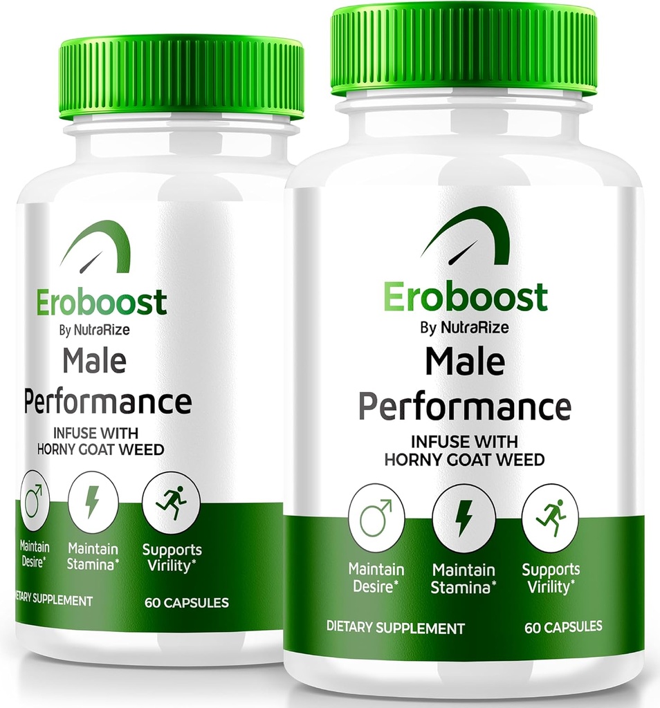 (2 Pack) Supplément d'éroboost pour les hommes, Supplément d'éroboost pour les hommes, Nutrition quotidienne pour soutenir la performance de pic et le bien-être général, Ero Boost Formula Avis officiels (120 Capsules)