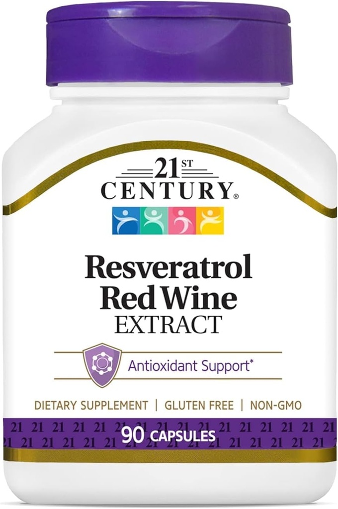 21st Century Resveratrol Red Wine Extract Capsules, 90Count