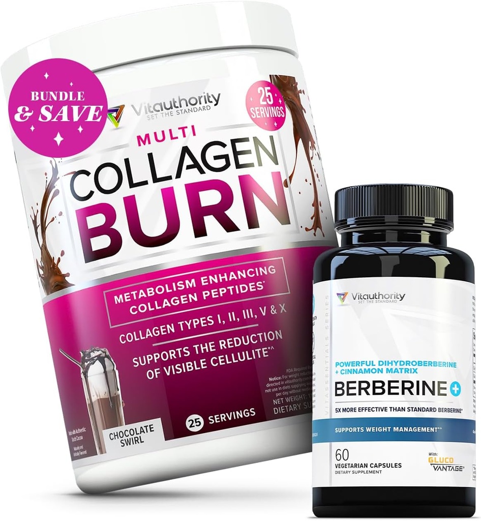 Vitauthority Multi Collagen Burn Chocolate et Berberine