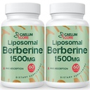 Liposomale Berberine HCL - Berberine 1500mg haute biodisponibilité, supplément berbère pour les femmes et les hommes (2 pack)