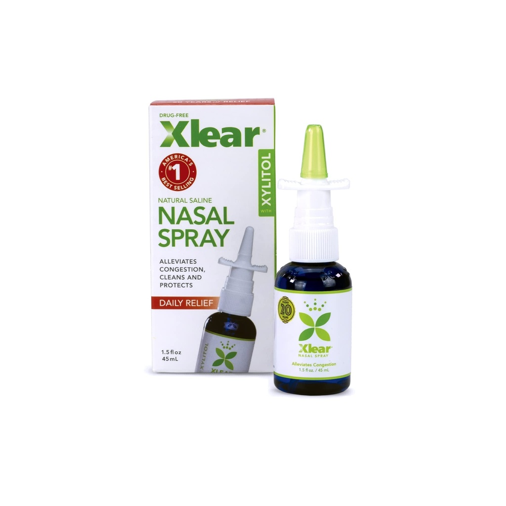 Xlear Natural Nasal Spray with Xylitol, 1.5 fl oz (Pack of 6)