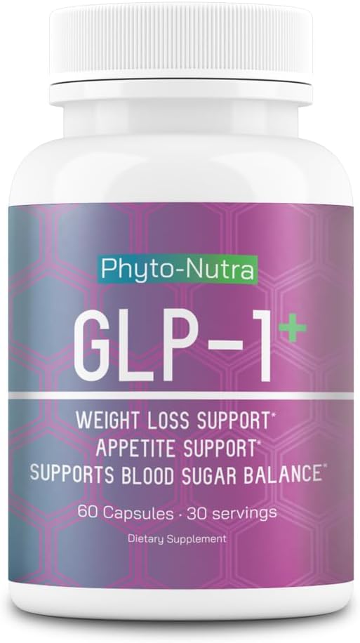 GLP-1 + (60 capsules 1 bouteille) Vegan, supplément naturel, laboratoire testé, perte de poids, faim satisfy, non-OGM, sans gluten, GLP 1, GLP1