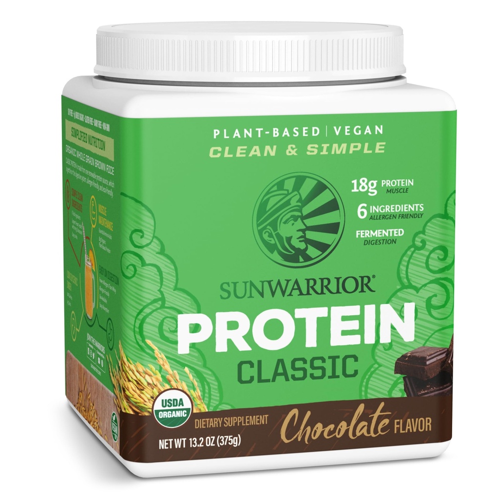 Poudre de protéines de riz brun avec des acides bcaa et aminos Protéines brutes de riz agitent sans gluten Low Carb Dairy Free.