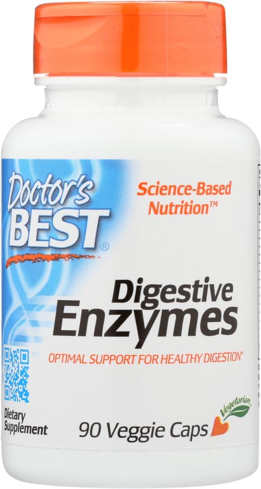 Doctor's Best Best Digestive Enzymes, Vegetable Capsules, 90 Count