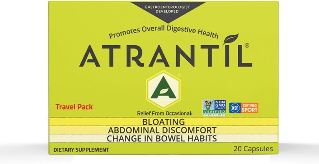 Pack de voyage d'Atrantil (20 comtes) : Bloatation, malaises abdominales et changement des habitudes de Bowel