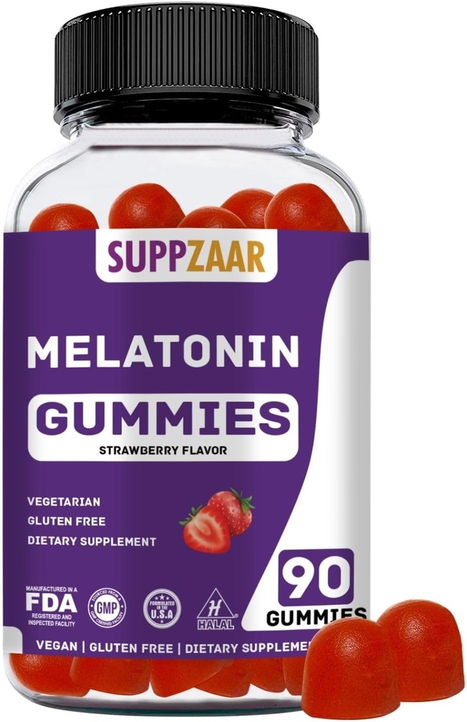 Mélatonine Gummies. Mélatonine 5mg Gummies de sommeil pour mieux dormir, énergie et focus. Adultes et enfants Mélatonine Gommy: non-Habit formant, non-OGM, sans gluten, sans gélatine. 90 Gommies