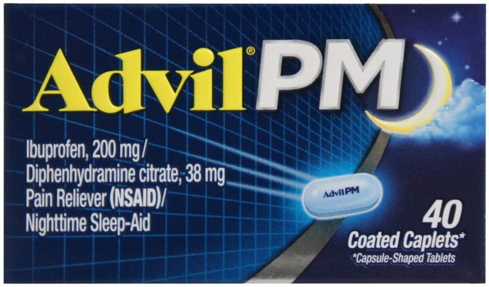 Advil PM 200 mg Caplets enduits 40 ea (paquet de 6)