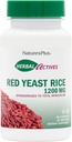 NaturesPlus Herbal Actives Red Yeast Riz 1200 mg - 60 Capsules - Non-OGM, végétalien, sans gluten - 30 portions