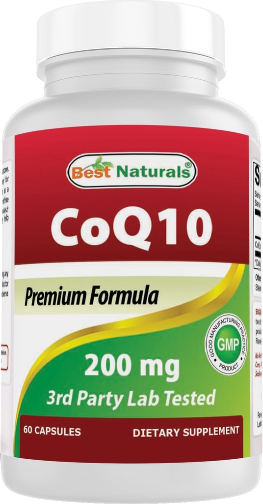 Meilleurs naturels COQ10 200 mg, 60 Capsules