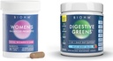 BIOHM Probiotiques pour femmes 30B CFU & Super Greens/Kids Berry Blast Bundle: Gut & Global Health Support, 9 souches, 30 jours d'approvisionnement, riche en antioxydants