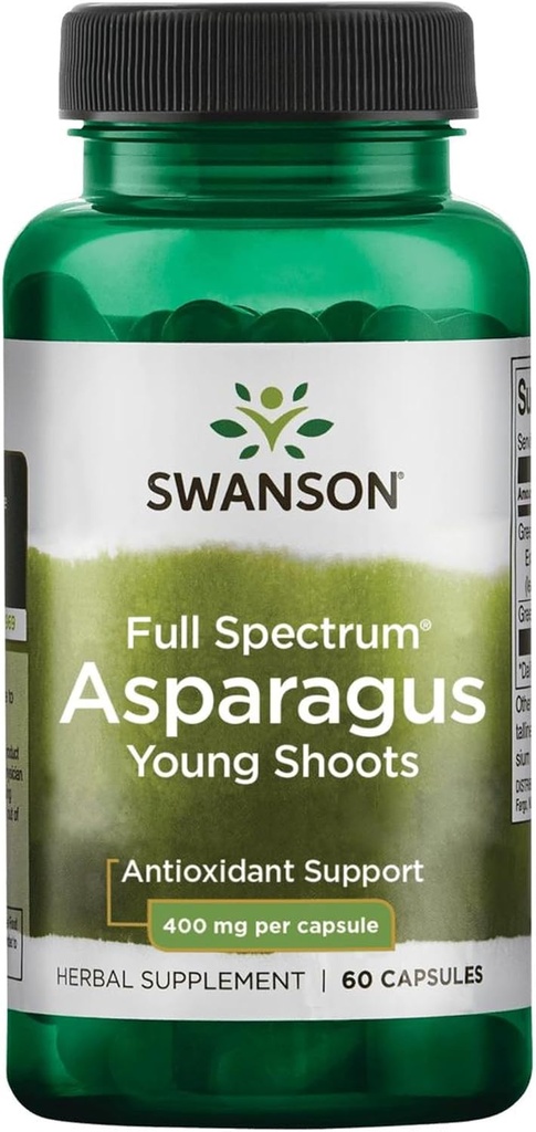 Swanson Asperges Young Shoots 400 Milligrammes 60 Capsules