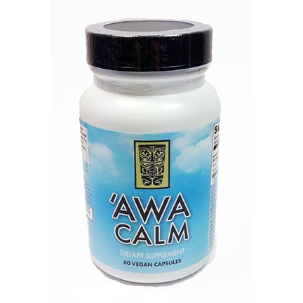 «Awa Calm Capsules - supplément à base de kava avec 30% de kavalatone, racine de Calamus, fleur de passion, baume de citron et houblon (60 capsules)