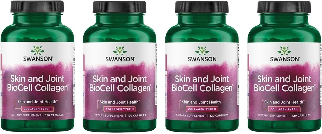 Cartilage de sternum de poulet de Swanson - Collagène Type II 500mg 200 Capsules (4 Pack)