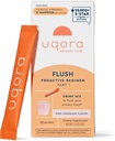 Flush Uqora - Voie urinaire* avec D-Mannose, Vitamine C, Vitamine B6, Potassium, Magnésium et Calcium - Sans gluten et végétalien - Saveur de citronnade rose - 10 paquets (1 paquet)