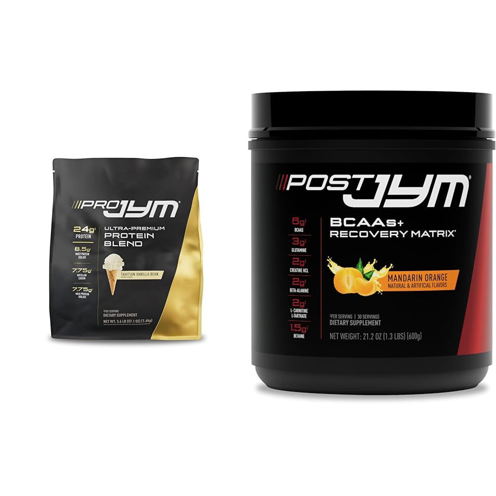 PRO JYM 45 Servings - Tahitian Vanilla Bean & - Post-Workout with BCAA's, Glutamine, Creatine HCL