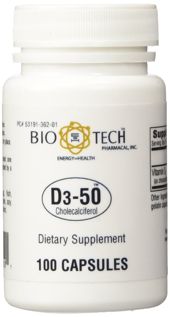 BioTech Pharmacal - D3-50 (50 000 UI) - 100 capsules (FFP)