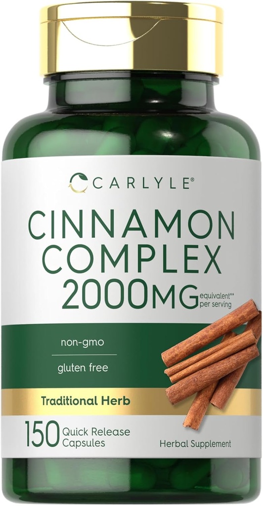 Carlyle Ceylan Cinnamon Complex avec Gymnema et Mulberry , 150 Capsules , Supplément sans gluten