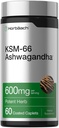 Horbäach KSM-66 Ashwagandha Supplément Caplets de 600 mg 60 pilules avec L-Theanine pour les femmes et les hommes