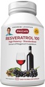 ANDREW MOINSMAN Resveratrol-100mg - 180 Capsules - L'antioxydant bénéfique et naturel du vin rouge sans alcool. Sans additifs
