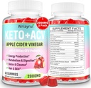 Gummies de vinaigre de cidre de pomme avec mère, pour le métabolisme, la digestion, la désintoxication et le nettoyage, sans sucre, végan-friendly, 120 Gummies