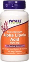 Maintenant Aliments Alpha acide lipoïque 600mg 60 Capsules Vegi