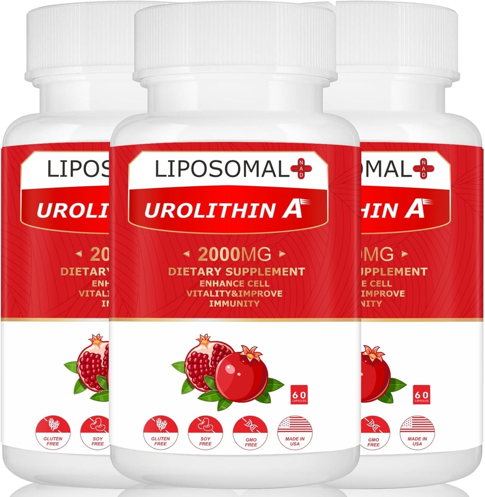 Urolithine Liposomal A Supplément 2000MG pour Energy 180 Capsules