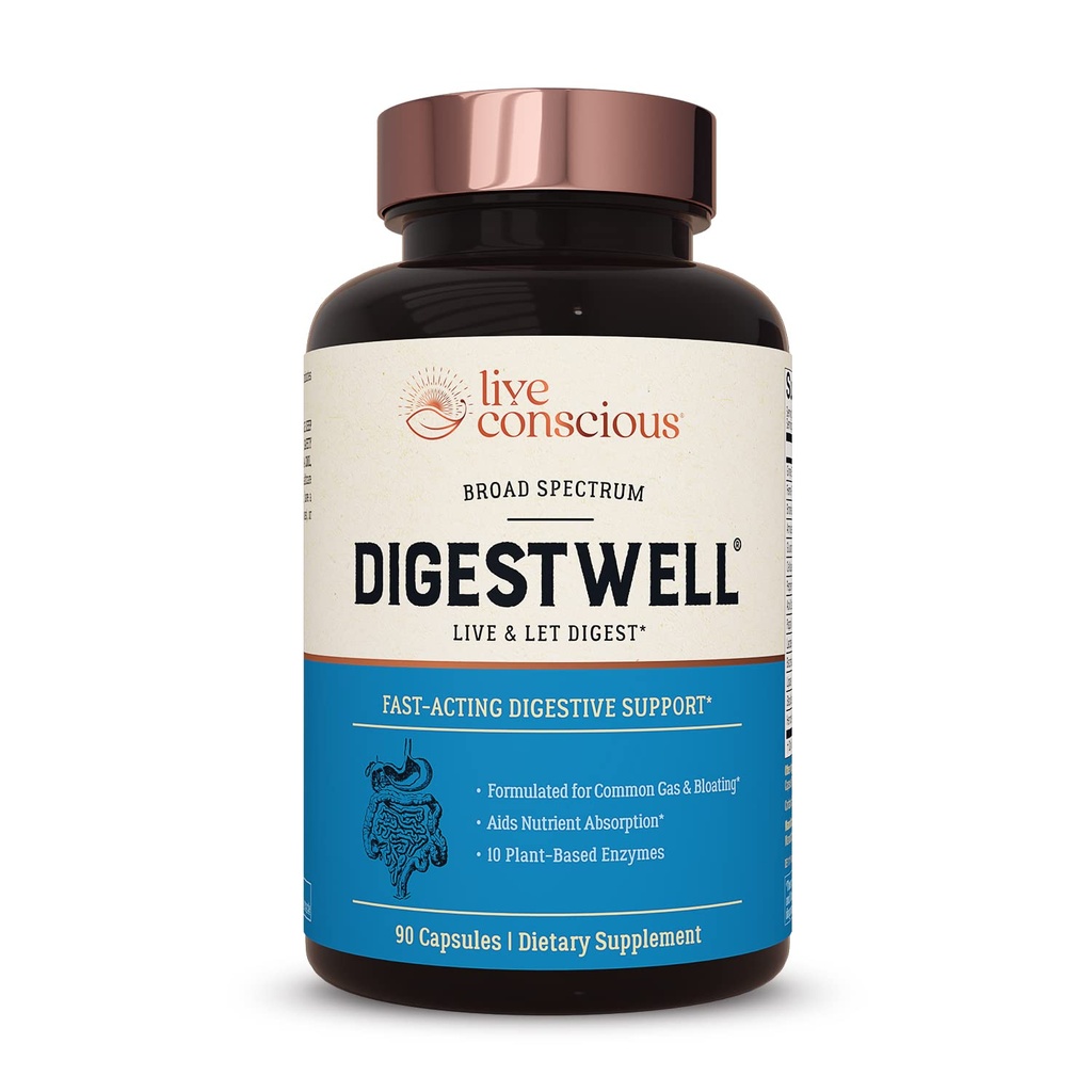 Live Conscient DigestWell Support Immédiate - Soutien Digestionnel Agissant Rapidement.