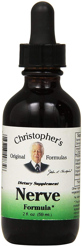 Formules originales de Christopher Nerve Formula, supplément naturel à base de plantes, 2 oz