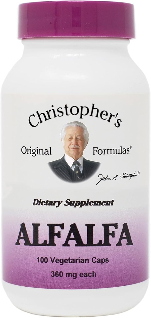 Formules originales de Christopher Herbe unique Alfalfa - 100 vcaps, (Dr