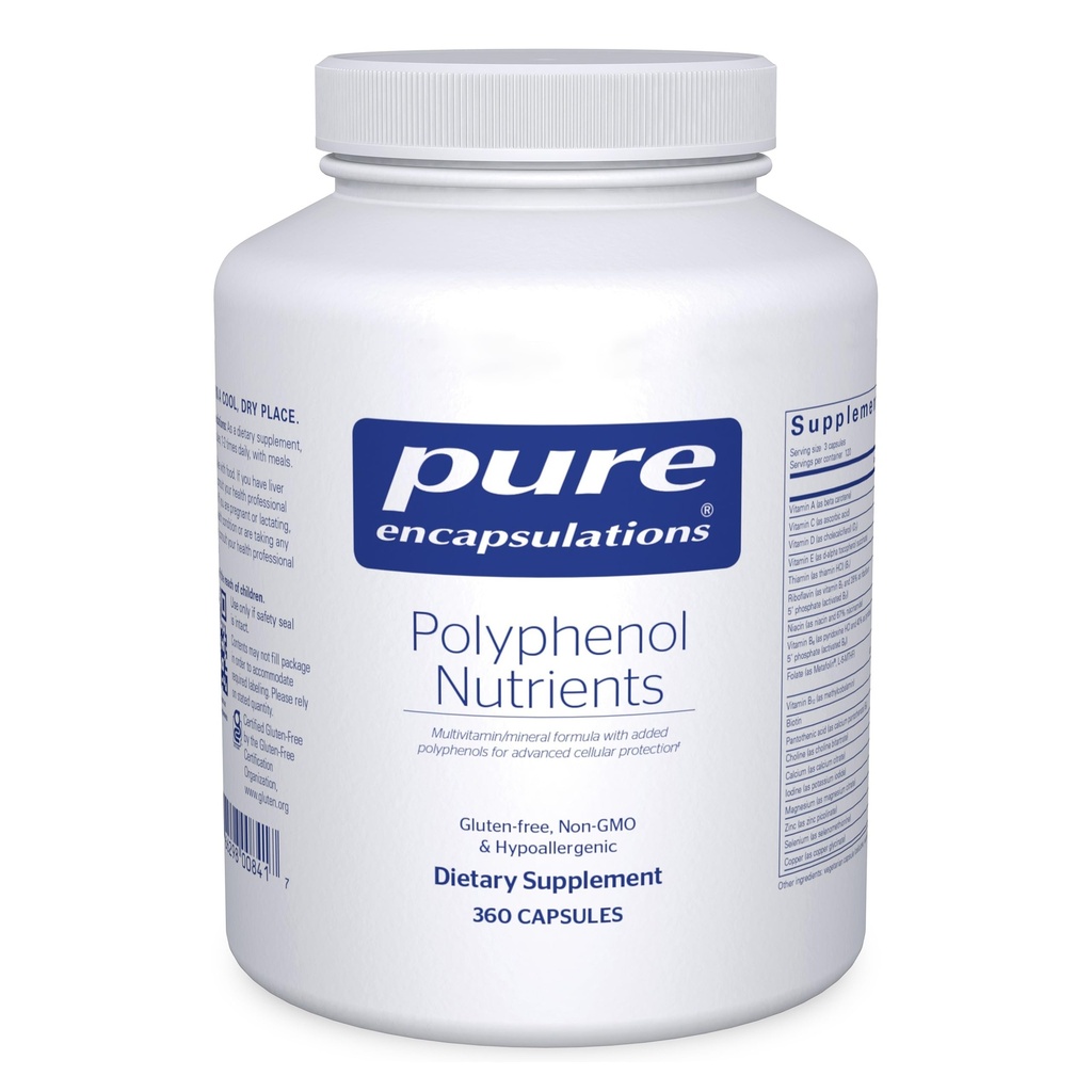 Encapsulations pures Polyphénol Nutriments Hypoallergénique Nutriment Dense Multivitamine/Formule Minérale