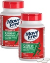 Move Free Advanced Plus Comprimés enrobés MSM, supplément santé mixte avec la glucosamine et la chondroïtine, 120 Compte, paquet de 2